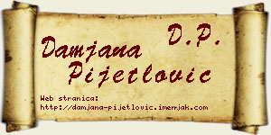 Damjana Pijetlović vizit kartica